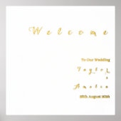 Impressions Dorure Affiche de bienvenue mariage minime véritable huil (Recto)