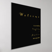 Impressions Dorure Affiche de bienvenue mariage minimum Black Real Go (Poser)