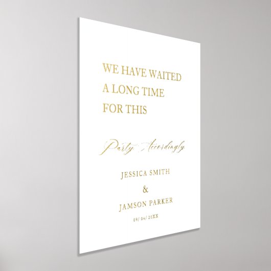 Impressions Dorure Affiche de bienvenue Mariage par parti (Poser)