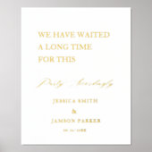 Impressions Dorure Affiche de bienvenue Mariage par parti (Recto)