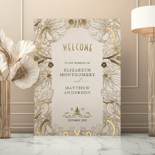 Impressions Dorure Affiche de bienvenue Mariage Pimpernel William Mor