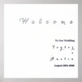 Impressions Dorure Affiche de bienvenue mariage Réelle Réelle Réelle  (Recto)