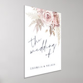 Impressions Dorure Affiche de bienvenue Mariage Rose Silver Foil Dust (Poser)