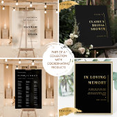 Impressions Dorure Affiche de bienvenue minimale des Mariages Black e