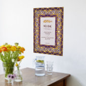 Impressions Dorure Affiche de bienvenue musulmane violet Lilac Mariag (Couchage (Cuisine))