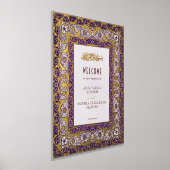 Impressions Dorure Affiche de bienvenue musulmane violet Lilac Mariag (Poser)