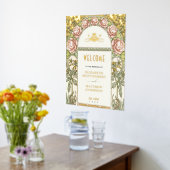 Impressions Dorure Affiche de bienvenue Peonies Gold Mariage (Couchage (Cuisine))