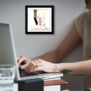 Impressions Dorure Aimer avec du texte personnalisé