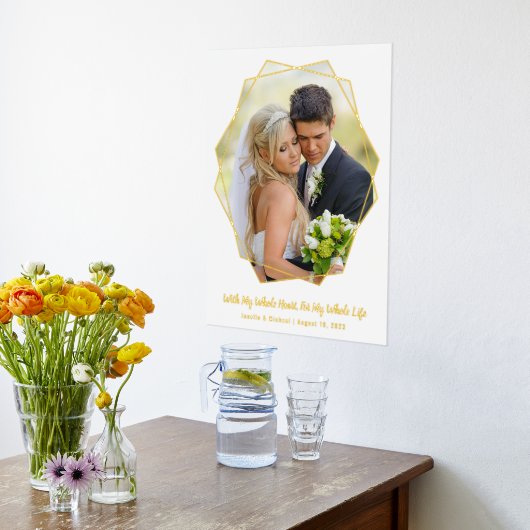 Impressions Dorure Ajouter votre propre photo Mariage Real Gold Foil  (Couchage (Cuisine))