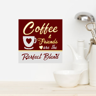 Impressions Dorure Amateur de café de cuisine or bordeaux