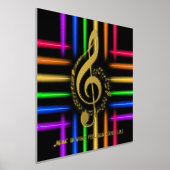 Impressions Dorure Amateurs de musique étonnante Citation Art Psyched (Poser)