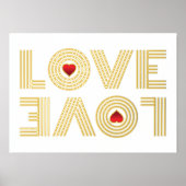 Impressions Dorure "AMOUR" À l'envers mot et coeur rouge (Recto)