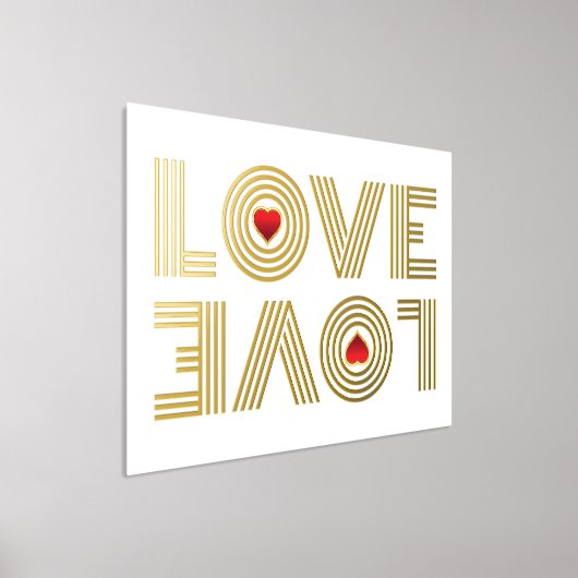 Impressions Dorure "AMOUR" À l'envers mot et coeur rouge (Poser)