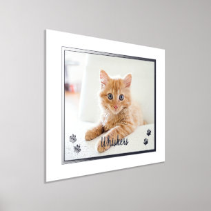Impressions Dorure Amoureux de Chats Mignons Photo de Chien Personnal