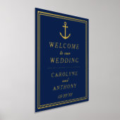 Impressions Dorure Ancre nautique Mariage réel d'huile Affiche de bie (Poser)