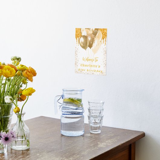 Impressions Dorure Anniversaire blanc or parties scintillant ballons (Couchage (Cuisine))