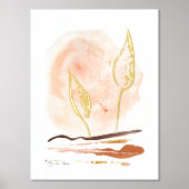 Impressions Dorure Aquarelle d'or Boho Abstraite biologique (Recto)