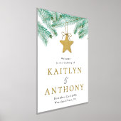 Impressions Dorure Aquarelle Pine Boughs Mariage d'hiver Bienvenue (Poser)