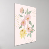 Impressions Dorure Aquarelle rose Jaune Floral Pointe Botanique (Poser)