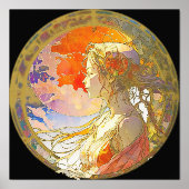 Impressions Dorure Aquarelle vibrante de l'huile de fille Imprimer (Recto)