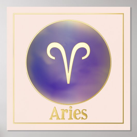 Impressions Dorure Aries Zodiac Purple Blush Pink Gold (Recto)