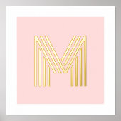 Impressions Dorure Arrière - plan rose pâle initial monogramme (Recto)