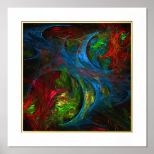Impressions Dorure Art abstrait Genesis Blue