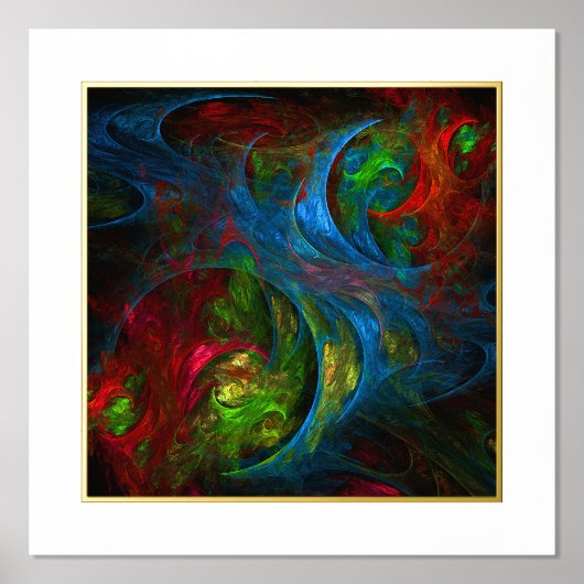 Impressions Dorure Art abstrait Genesis Blue (Recto)