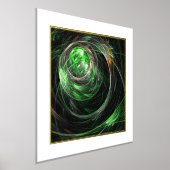 Impressions Dorure Art abstrait vert autour du monde (Poser)