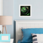 Impressions Dorure Art abstrait vert autour du monde (In situ (chambre))