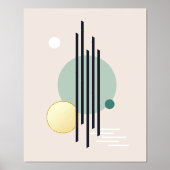 Impressions Dorure Art géométrique abstrait rétro (Recto)