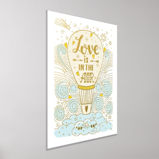 Impressions Dorure Balloon à air chaud "L'amour est dans l'air" (Poser)