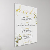 Impressions Dorure Bar à boissons mariage Signer Feuilles d'aquarelle (Poser)