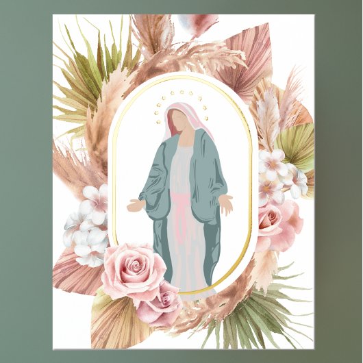 Impressions Dorure Belle Sainte Mère Bienheureuse Moderne Catholique