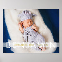 Belles statistiques de bébé avec nom Photo