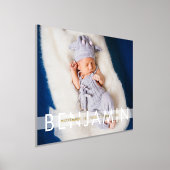 Impressions Dorure Belles statistiques de bébé avec nom Photo (Poser)