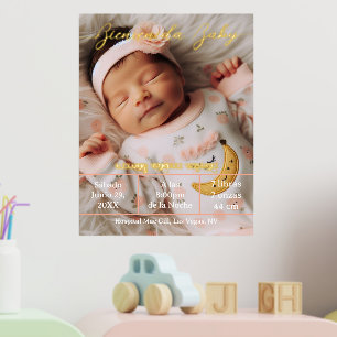 Impressions Dorure Bienvenue Bébé Statistiques de nouveau-né person