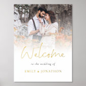 Impressions Dorure Bienvenue Mariage Photo Overlay Script Luxe Real (Recto)