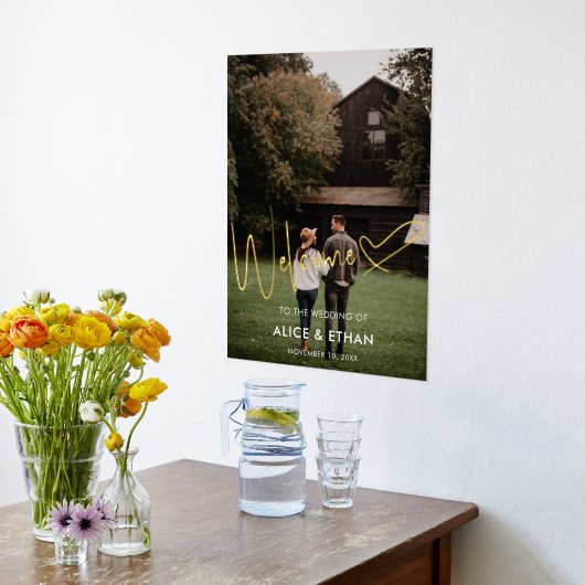 Impressions Dorure Bienvenue Signature Script Photo Coeur (Couchage (Cuisine))