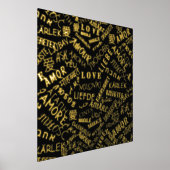 Impressions Dorure Black Gold Foil Prints Love Text Multi Language (Poser)