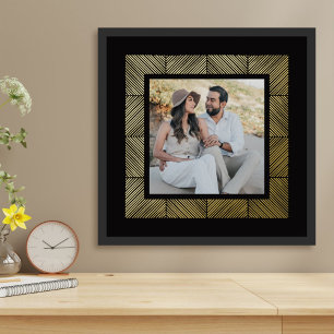 Impressions Dorure Black Herringbone personnalisé Photo Fart Imprimer