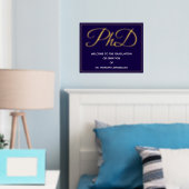 Impressions Dorure Bleu Gold Doctorat Bienvenue (In situ (chambre))