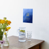 Impressions Dorure Blue Ombre Nom de famille Année d'établissement ré (Couchage (Cuisine))