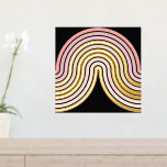 Impressions Dorure Blush Rose Abstrait Wave Lines Art Motif Gold<br><div class="desc">Magnifique rose rose-rousse, rouge mauve corail et véritable feuille d'or géométrique lignes abstraites motif sur un arrière - plan noir. Design élégant, élégant et éclectique minimalisme pour le hip-hop artistique, style rétro vintage, ou abstrait amateur de motifs géométriques numériques. Associez ce design à vos couleurs de décoration intérieure et décorez...</div>