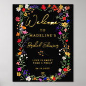 Impressions Dorure Boho moderne fleurs sauvages éclatantes accueil de (Recto)