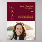 Impressions Dorure Bourgogne | Simple Graduation Photo & Citation (Recto)