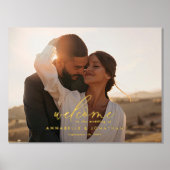 Impressions Dorure Budget simple mariage photo bienvenue eucalyptus (Recto)