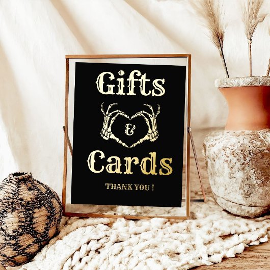 Impressions Dorure Cadeau et cartes gothiques d'Halloween Main du crâ