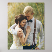 Impressions Dorure Cadre géométrique tendance Monogrammé (Recto)