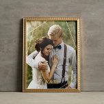 Impressions Dorure Cadre géométrique tendance Monogrammé<br><div class="desc">Design simple et chic monogrammed et géométrique pour vos photos préférées.</div>